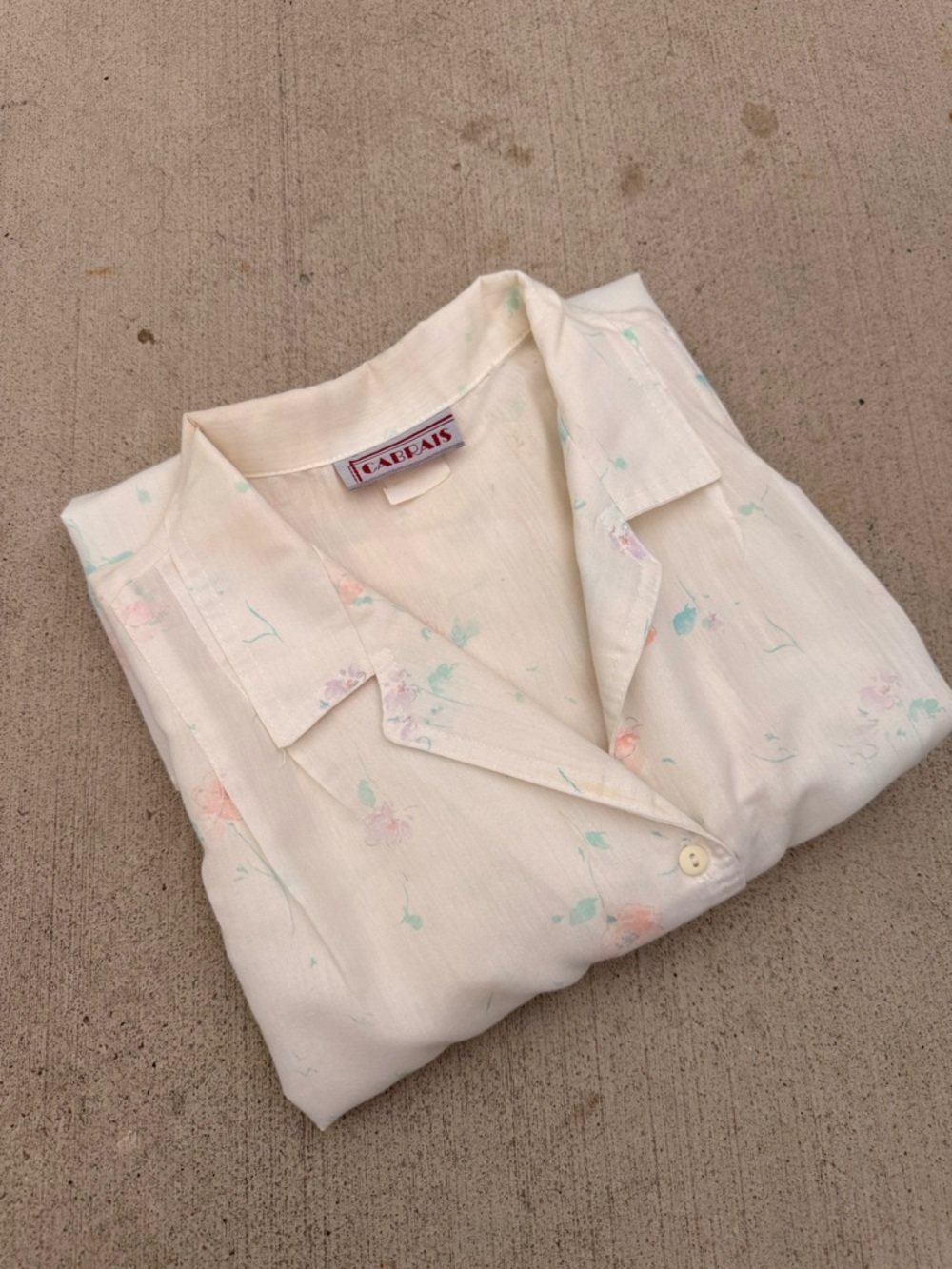 Vintage Floral Button Up Shirt Large